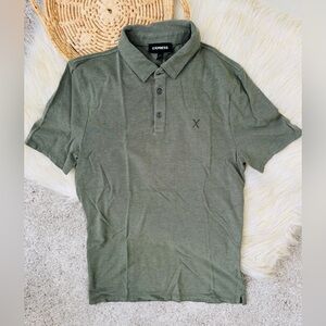 Express Green Short Sleeve Polo Size Small